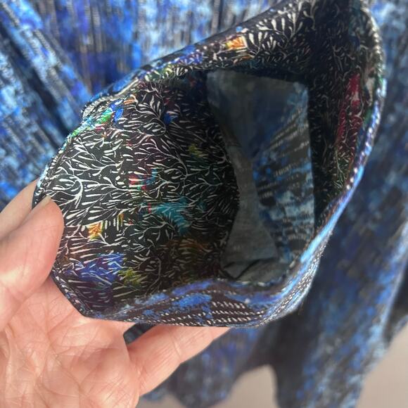 Robert Graham shirt men's 4XL button up blue pattern flip cuff stretch stripe - Picture 12 of 12